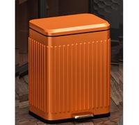 DQSPDBD Pattumiera da interni, con coperchio a chiusura silenziosa, a prova di impronte digitali, design di lusso, in acciaio inox, stile retrò, cestino per la spazzatura per cucina e ufficio