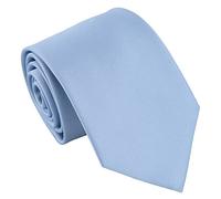 DQT, cravatta da uomo in twill tinta unita, elegante, per matrimonio e affari, classica, 8 cm, Blu polvere., Modern 8cm Tie