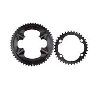 DQZJXVMKLWT Compatibile con la Corona Shimano CR-R7100 Accessori | For 2x12 velocità, 110BCD, asimmetrico a 4 bulloni, lega, 50-34T 52-36T, FC-R7100