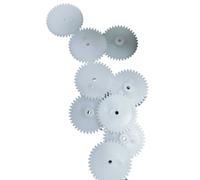 DQZRTUECA 10 Pezzi 563A Ingranaggio cilindrico in plastica 0,5 Modulo 56 Denti Albero 3mm 29x4,2mm