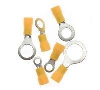 DQZRTUECA 100 pezzi di connettori terminali a crimpare in filo di ottone giallo 12-10AWG di diverse dimensioni(M5)