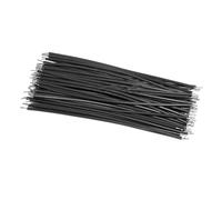 DQZRTUECA 100 Pezzi di Fili di Collegamento placcati in Stagno Multicolore 26AWG 5-20 cm(Noir,20cm)