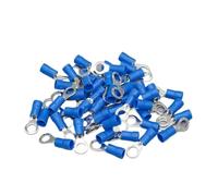 DQZRTUECA 100 pezzi di terminali a crimpare in rame isolati in PVC di tipo O RV multicolore di diverse dimensioni(Blue,RV5.5-5)