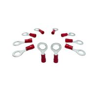 DQZRTUECA 100 pezzi RVL1.25-6 Terminale a crimpare circolare in filo di rame isolato in PVC rosso AWG22-16