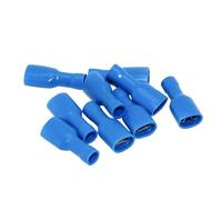 DQZRTUECA 100 pezzi Terminali a forcella a crimpare isolati femmina blu for cavi elettrici da 1,5-2,5 mm2