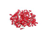 DQZRTUECA 100 terminali a crimpare a pressione fredda RV1.25 rossi 12-10 AWG 0,25-1,65 mm²(RV1.25-6)