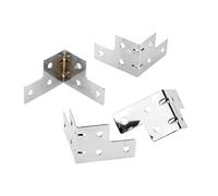 DQZRTUECA 4 pezzi di rinforzi angolari in ferro for profili in alluminio argento 54x39mm
