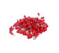 DQZRTUECA 50 pezzi RV1.25-8/RV1.25-10 Terminale a crimpare elettrico isolato rosso for cavi e fili(RV1.25-8)