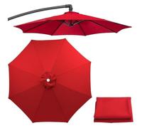 DQZRTUECA 8-Strut Replacement Parasol Cover Protection Multicolor 9.8 ft(Red)