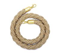 DQZRTUECA Barriera for code, controllo della folla, corda con gancio, senza pali, canapa intrecciata, 0,9-3,0 m, multicolore(Khaki,1.5M)