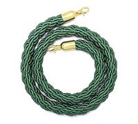 DQZRTUECA Barriera for code, controllo della folla, corda con gancio, senza pali, canapa intrecciata, 0,9-3,0 m, multicolore(Green,1.2M)