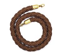DQZRTUECA Barriera for code, controllo della folla, corda con gancio, senza pali, canapa intrecciata, 0,9-3,0 m, multicolore(Brown,1.0M)