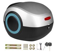 DQZRTUECA Bauletto posteriore for moto, 35 litri, impermeabile, posteriore, rigido, multicolore, for moto e ciclomotore(Silver)