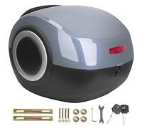 DQZRTUECA Bauletto posteriore for moto, 35 litri, impermeabile, posteriore, rigido, multicolore, for moto e ciclomotore(Grey)