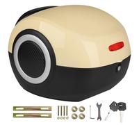DQZRTUECA Bauletto posteriore for moto, 35 litri, impermeabile, posteriore, rigido, multicolore, for moto e ciclomotore(Beige)