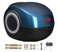 DQZRTUECA Bauletto posteriore for moto, 35 litri, impermeabile, posteriore, rigido, multicolore, for moto e ciclomotore(Blue)