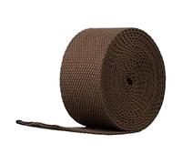 DQZRTUECA Cinghia in fettuccia di cotone e poliestere multicolore 38 mm x 5-20 iarde(Dark Brown,38mm x 20Yards)