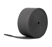 DQZRTUECA Cinghia in fettuccia di cotone e poliestere multicolore 38 mm x 5-20 iarde(Dark Gray,38mm x 10Yards)