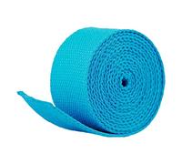 DQZRTUECA Cinghia in fettuccia di cotone e poliestere multicolore 38 mm x 5-20 iarde(Lake Blue,38mm x 5Yards)