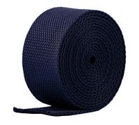 DQZRTUECA Cinghia in fettuccia di cotone e poliestere multicolore 38 mm x 5-20 iarde(Navy Blue,38mm x 10Yards)