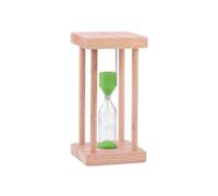DQZRTUECA Clessidra a sabbia a quattro colonne in legno massello di vetro multicolore con durate multiple(Green,3min)
