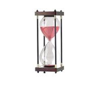 DQZRTUECA Clessidra con timer in legno e metallo, 60 min, 10x25 cm, multicolore, decorazione for la casa e la scrivania(Pink)
