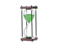DQZRTUECA Clessidra con timer in legno e metallo, 60 min, 10x25 cm, multicolore, decorazione for la casa e la scrivania(Green)