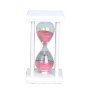 DQZRTUECA Clessidra in legno con sabbia, 5-60 minuti, vetro multicolore(Pink,45min)