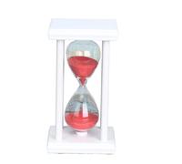 DQZRTUECA Clessidra in legno con sabbia, 5-60 minuti, vetro multicolore(Red,15min)