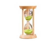DQZRTUECA Clessidra in legno multicolore, decorazione for ufficio, regalo, 5-30 minuti(Green,20min)
