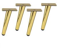 DQZRTUECA Confezione da 4 gambe for mobili multicolore, 10-50 cm, cono dritto obliquo(Gold Oblique Cone,50cm)