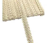 DQZRTUECA Confezione da 4 nastri in pizzo intrecciato a forma di millepiedi, da 2 metri, multicolore, for artigianato, cucito e decorazioni for matrimoni(Khaki)