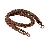 DQZRTUECA Corda di controllo della folla in canapa intrecciata marrone con ganci in acciaio inossidabile 1,0-3,0 m(1.9M)