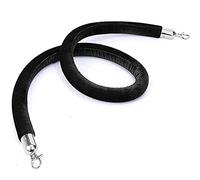 DQZRTUECA Corda di sostegno in velluto con ganci argentati multicolore 0,6-1,5 m(Black,1.5M)