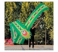 DQZRTUECA Danza del Nastro Cinese del Drago Poi con Palla, Seta for Esterni, Lunghezze Multiple 6-10 m(Style5,10 m/33ft Long)