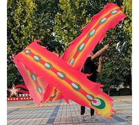 DQZRTUECA Danza del Nastro Cinese del Drago Poi con Palla, Seta for Esterni, Lunghezze Multiple 6-10 m(Style1,8 m/26ft Long)