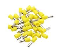 DQZRTUECA E4009 Terminali a crimpare isolanti for tubi 4mm2 Multicolore 100 pezzi Rame(Yellow)