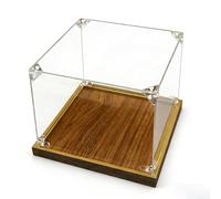 DQZRTUECA Espositori di plastica trasparente, Vetrina in acrilico con base in legno di varie dimensioni for modelli bambole artigianali(35x20x30cm (14x8x12in))