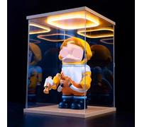 DQZRTUECA Espositori di plastica trasparente, Vetrina in acrilico for action figure e con luce a LED, dimensioni multiple(40x40x25cm(16"x16"x10"))