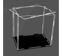 DQZRTUECA Espositori di plastica trasparente, Vetrina in acrilico for base nera trasparente facile da montare in diverse dimensioni(35x20x15cm(14"x8"x6"))