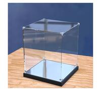 DQZRTUECA Espositori di plastica trasparente, Vetrina in acrilico trasparente con base a specchio, protezione, dimensioni multiple(55x55x55cm(22"x22"x22"))