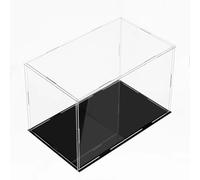 DQZRTUECA Espositori di plastica trasparente, Vetrina trasparente for figure, scatola acrilica impilabile, base nera, dimensioni multiple(20x30x15cm(8"x12"x6"))
