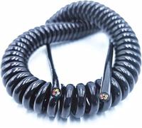 DQZRTUECA Filo telescopico a Molla, 2,5 M 5 M 7,5 M Nero Cavo di Alimentazione Cavo espandibile e Cavo 6 Nuclei 8 Nuclei 24AWG 20AWG(Line Length 5m 8 Core 20awg)