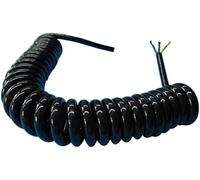 DQZRTUECA Filo telescopico a Molla, Cavo a Spirale a Molla PU 2core/3/4Core 18 AWG 17/15/ 13Awg Cavo di Alimentazione allungabile 1/2/ 3/4/ 5 Metri(Stretch1meter 3 Core 18awg)