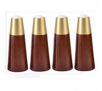 DQZRTUECA Gambe for mobili in legno e alluminio, 4 pezzi, coniche, multicolore, diverse misure, con viti(Walnut,12cm)