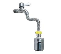 DQZRTUECA Kit valvola galleggiante for serbatoio dell'acqua automatico in acciaio inox 304 da 1/2" con tubo corrugato da 20-60 cm e rubinetto(60cm length)