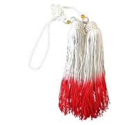 DQZRTUECA Nappa di spada cinese in seta con perline bianche e trasparenti for spada Tai Chi multicolore(Red+white)
