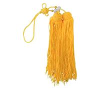 DQZRTUECA Nappa di spada cinese in seta con perline bianche e trasparenti for spada Tai Chi multicolore(Yellow)