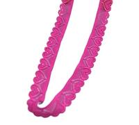 DQZRTUECA Nastro elastico in pizzo largo 18 mm a forma di cuore multicolore, 5 o 10 iarde(Rose,5 Yards)