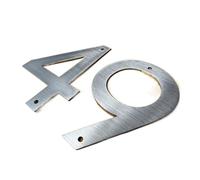 DQZRTUECA Numeri civici galleggianti in acciaio inossidabile, cartello con indirizzo esterno for cassetta postale da giardino 0-9 120 mm(Number 2)